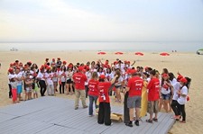 Maré Humana na Praia da Figueirinha em Setúbal Lixo recolhido foi entregue na central de compostagem da Amarsul