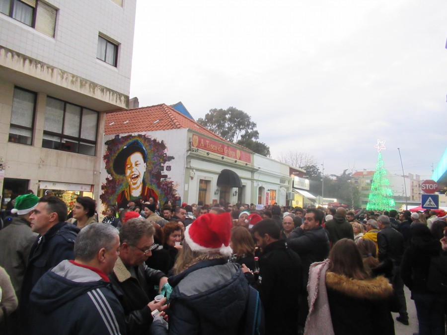 Amarsul disponibilizou ecopontos para a Ginjinha de Natal no Barreiro Foram contabilizados 180 kg de embalagens e 220 kg de vidro.