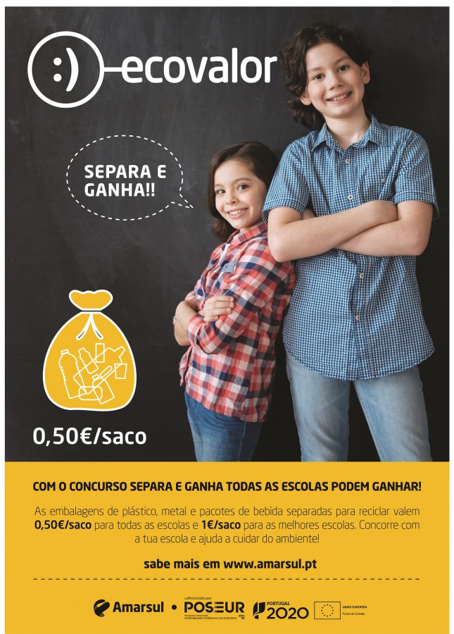 MATERIAIS RECICLÁVEIS DE 80 ESCOLAS DA REGIÃO DE SETÚBAL AMARSUL VALORIZA 139 TONELADAS