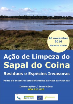 Barreiro - Ação de Limpeza do Sapal do Coina Atividade aberta a toda a população