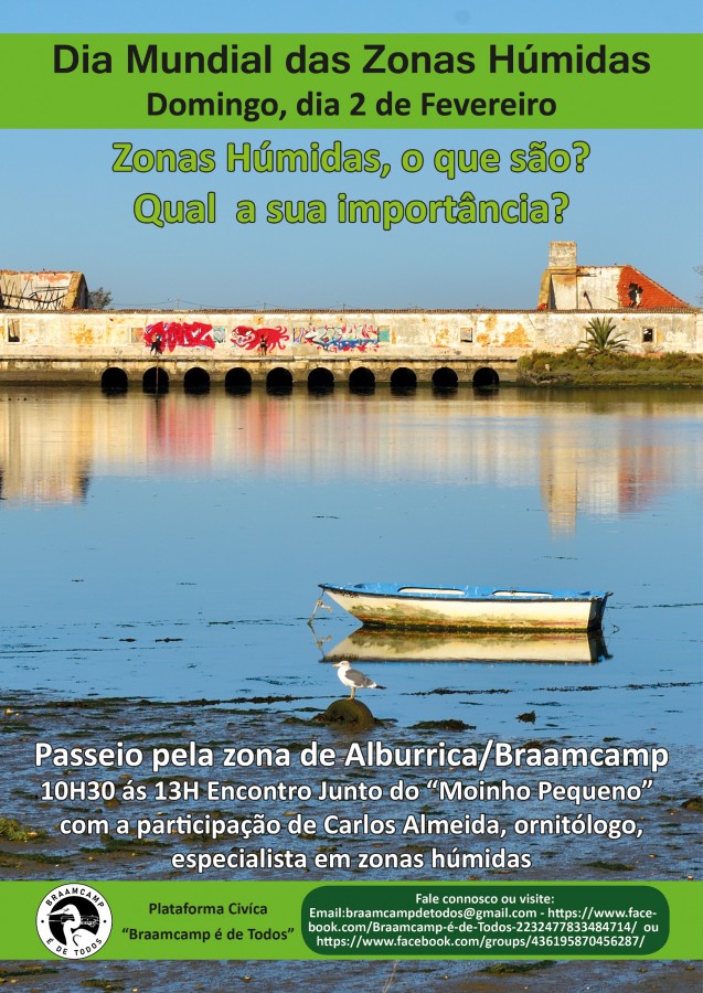 Barreiro - Dia Mundial das Zonas Húmidas Um passeio pela zona de Alburrica/Braamcamp . Com a participação de Carlos Almeida, ornitólogo