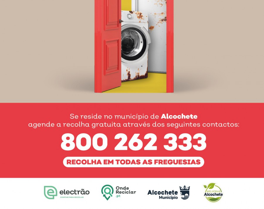 Porta a porta do Electrão chega a Alcochete Serviço gratuito de recolha de eletrodomésticos