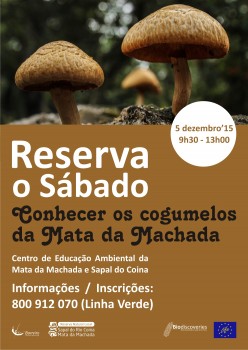 Barreiro - «Conhecer os cogumelos da Mata da Machada» Reserva o Sábado, 5 de dezembro