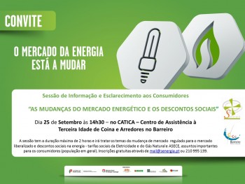 No CATICA em Coina - Barreiro Sessão de esclarecimento «Descontos Sociais de Energia e o Mercado Liberalizado da Energia»