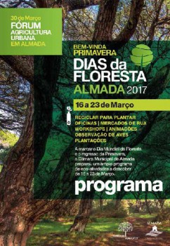 Almada - Sair da toca para participar nos Dias da Floresta Plantações, mercados de rua, observação de aves, oficinas, eco-trocas e muito mais