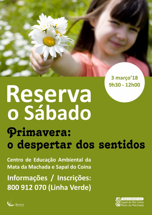 Barreiro - Atividade é dirigida a crianças com mais de três anos «Primavera: o despertar dos sentidos» na próxima «Reserva o Sábado«