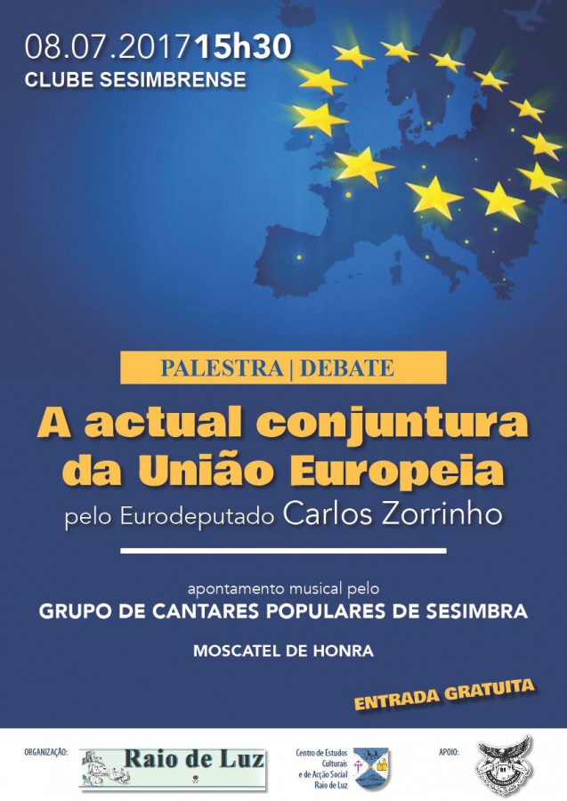 Eurodeputado Carlos Zorrinho em Sesimbra Palestra/Debate «A actual conjuntura da União Europeia»