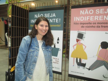 Campanha de Higiene Urbana no Barreiro Esta é uma campanha para ensinar» refere a ilustradora, Maria Boza