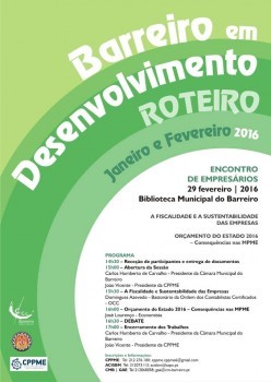 Encontro de Empresários do Concelho do Barreiro Fiscalidade e Orçamento de Estado temas em reflexão