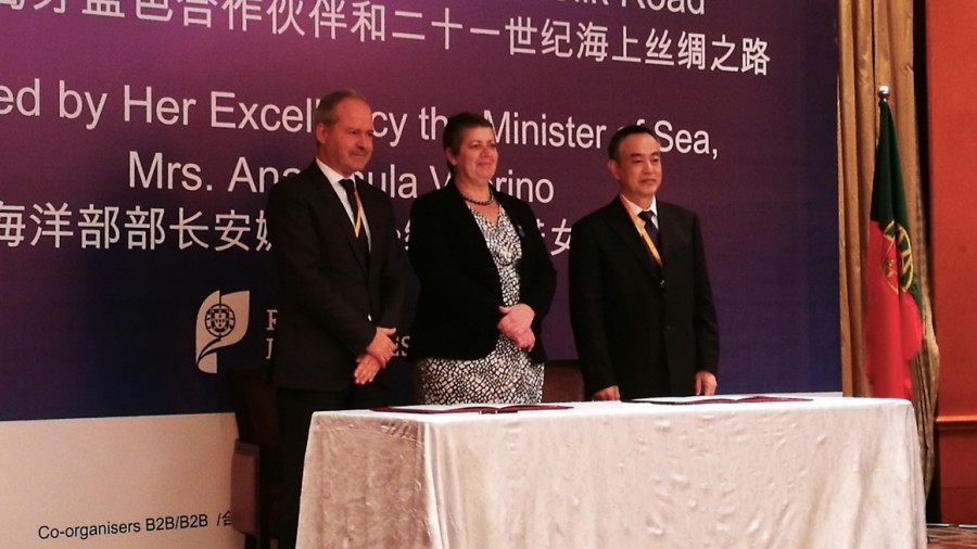 Porto de Sines e Logink assinam protocolo na China Partilha de informação relacionada com o transporte marítimo e portuário