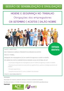 Sessão de Sensibilização em Setúbal Sobre «Higiene e Segurança no Trabalho - Obrigações dos Empregadores»