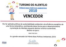 Sines - Santiago do Cacém Hotel Vila Park recebeu o Prémio Boas Práticas Ambientais