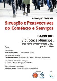 Colóquio/Debate no Barreiro «Situação e Perspectivas do Comércio e Serviços» ADIADO PARA DIA 2 de DEZEMBRO
