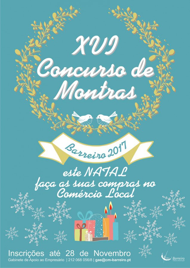Concurso Montras de Natal Barreiro 2017 Inscrições abertas
