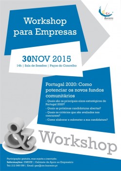 Barreiro - Workshop para Empresas «Portugal 2020: Como potenciar os novos fundos comunitários»