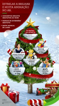 Concertos de Natal no Almada Forum Acontecem todos os domingos de manhã • Show musical de luzes, todos os dias