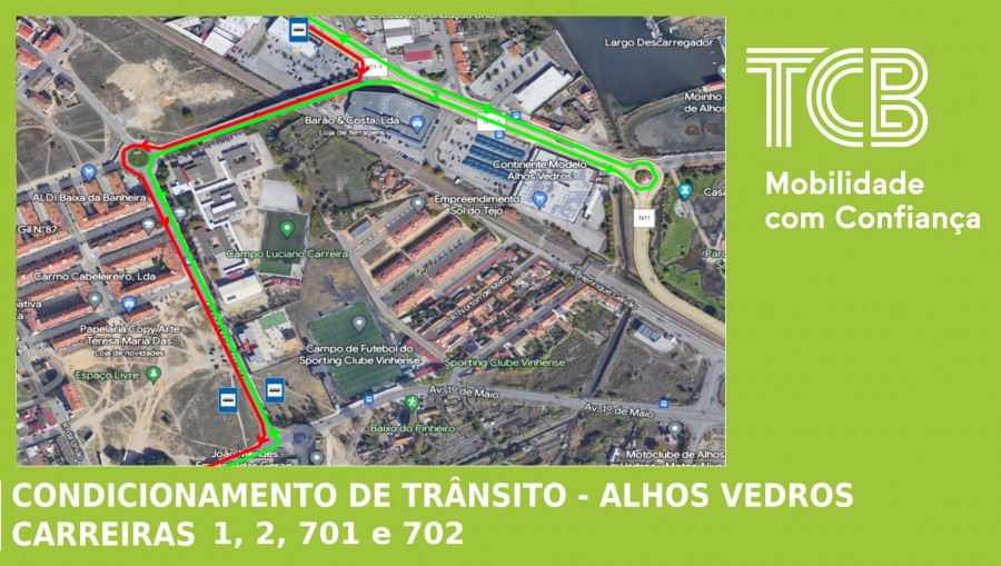 Transportes Colectivos do Barreiro Festa em Honra de Nossa Sra. dos Anjos Condicionamento de Trânsito Carreiras 1, 2, 701 e 702