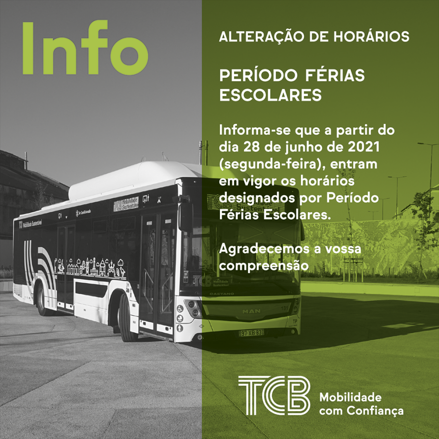 Transportes Colectivos do Barreiro Período Férias Escolares e Feriado Municipal - dia 28 de Junho ALTERAÇÃO DE HORÁRIOS