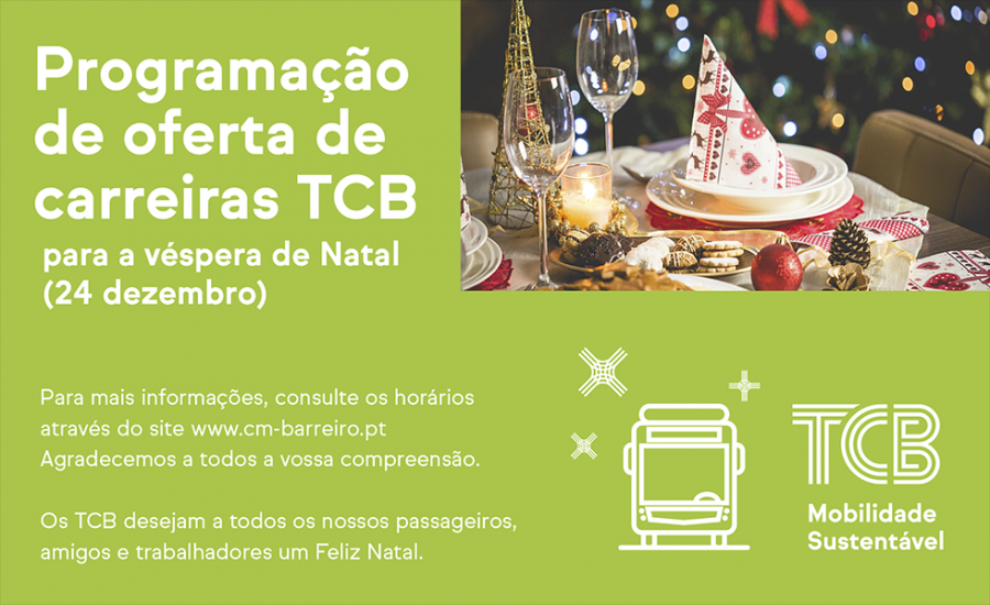 Transportes Colectivos do Barreiro Programação de oferta de carreiras para a véspera de Natal . 24 dezembro