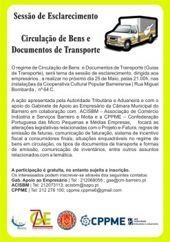 Barreiro - Circulação de Bens e Documentos de Transporte SESSÃO DE ESCLARECIMENTO