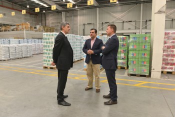Nuno Canta, presidente da Câmara Municipal do Montijo Visitou a central de distribuição da ALDI Portugal