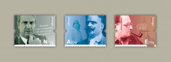 Vergílio Ferreira, António José de Almeida e Mário Dionísio CTT HOMENAGEIAM VULTOS DA HISTORIA E DA CULTURA DE PORTUGAL