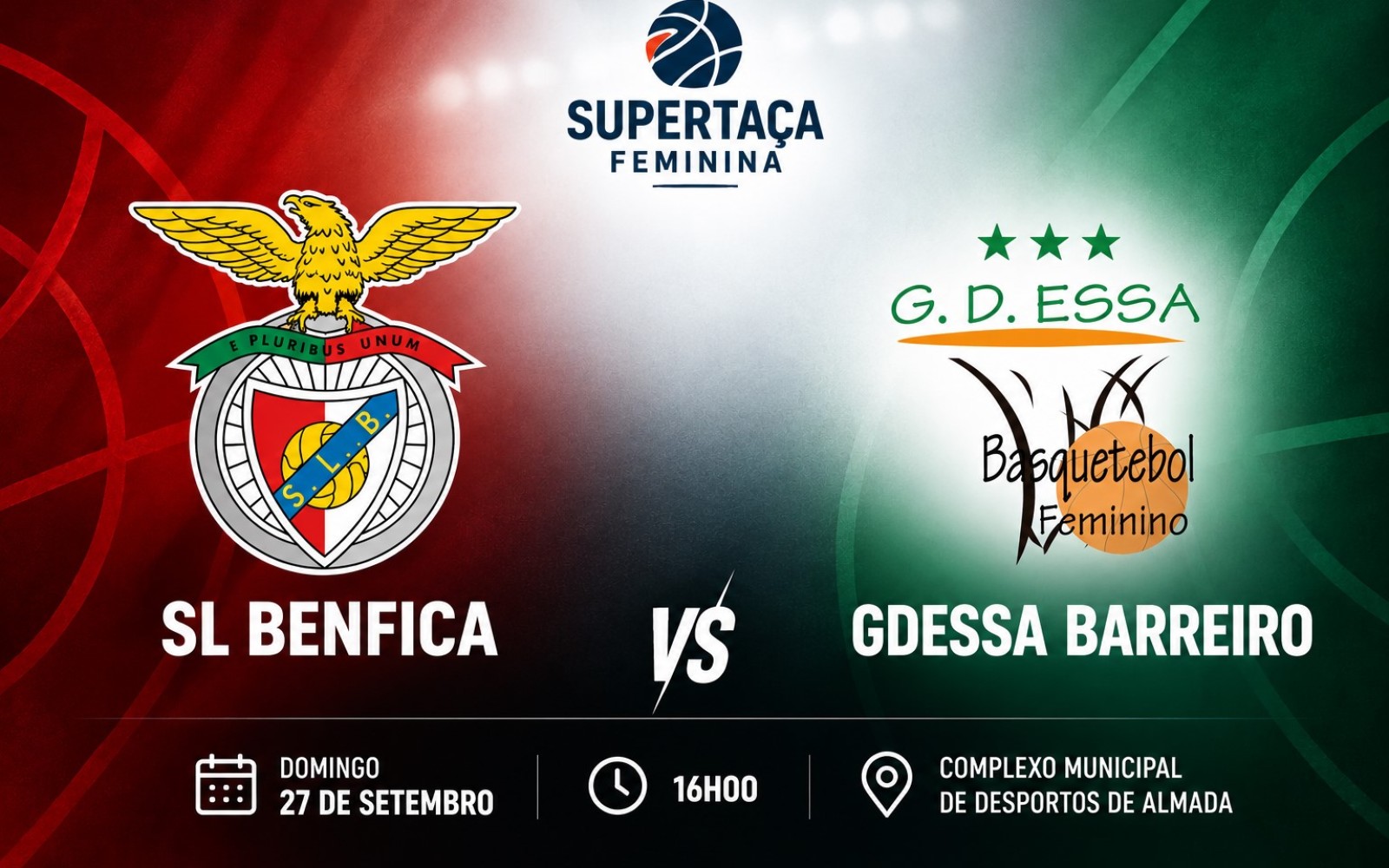 Em Almada GDESSA Barreiro e Benfica reencontram-se na Supertaça Feminina