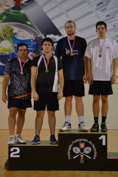Badminton do Luso Futebol Clube do Barreiro Miguel A. Ramalho e Vladimir Ulyanovskyy subiram ao pódio