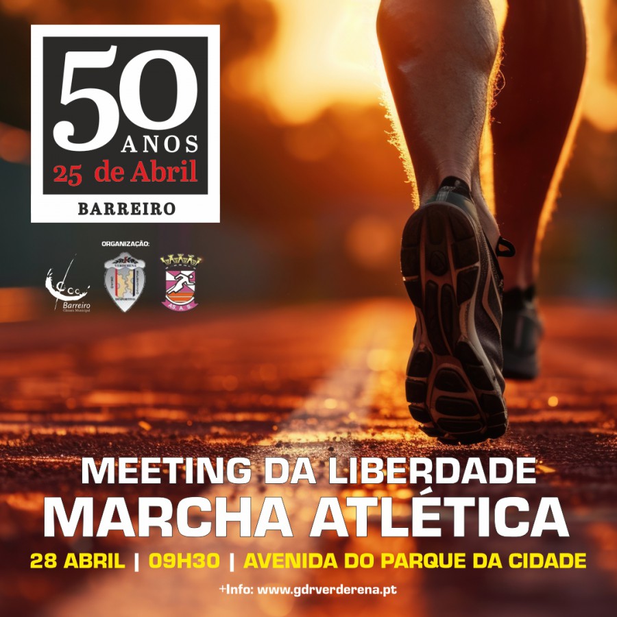 BARREIRO - Meeting da Liberdade de Marcha Atlética 99 atletas inscritos dos benjamins ao Verteranos