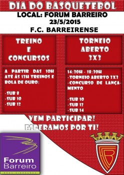 Barreiro - Promoção do basquetebol Um dia dedicado à prática do basquetebol. no Fórum Barreiro