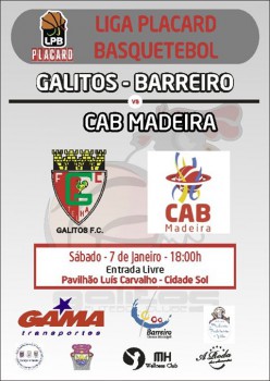 No Pavilhão Luis Carvalho - Barreiro Galitos recebe CAB Madeira