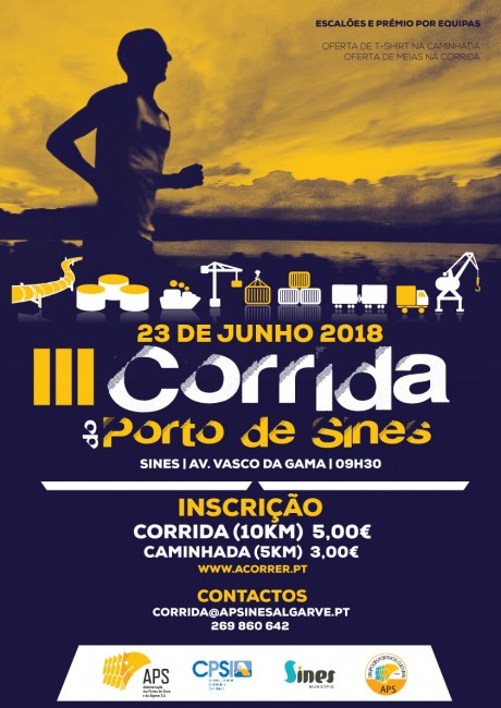 Percorrer as vias internas do porto e parte histórica da cidade III Corrida do Porto de Sines aproxima porto e cidade