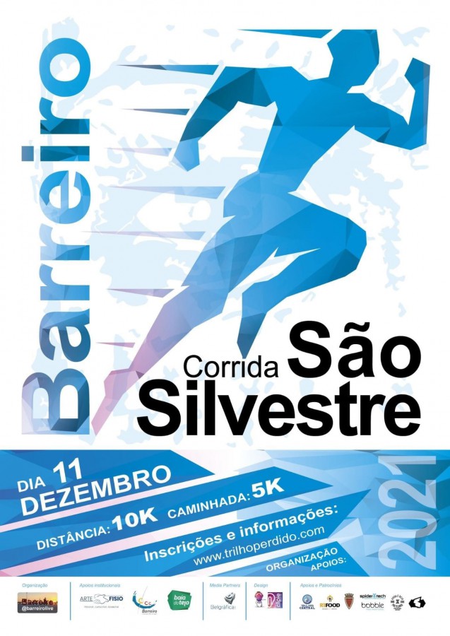 Está marcada para hoje dia 11 de dezembro 1ª Edição BARREIRO SÃO SILVESTRE 2021 Corrida de 10 Km e Caminhada Solidária de 5 Km
