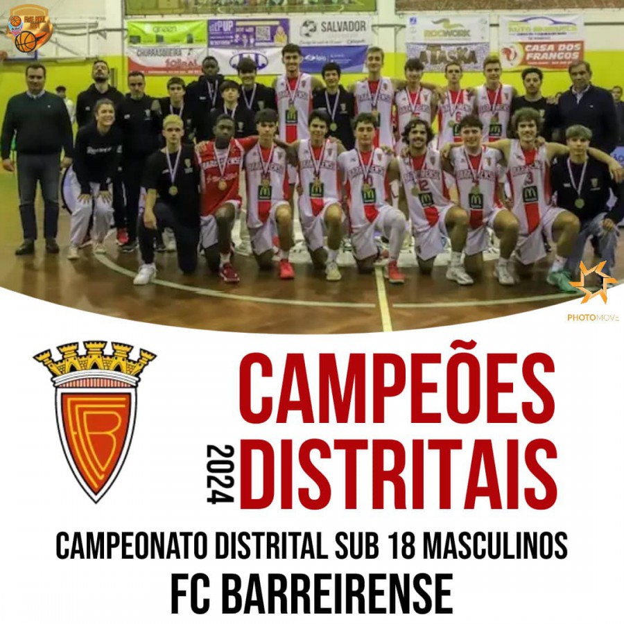 Associação de Basquetebol de Setúbal Futebol Clube Barreirense campeão Distrital de Sub 18