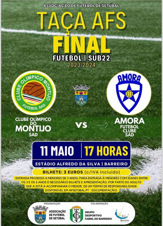 No Estádio Alfredo da Silva - Barreiro Final da Taça Associação de Futebol de Setúbal Sub-22 Olímpico Montijo - Amora FC
