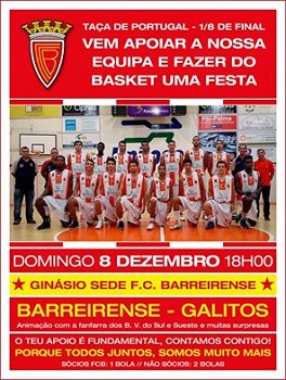 Derby de Basquetebol no Barreiro FC Barreirense - Galitos FC Taça de Portugal