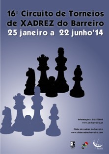 Circuito de Torneios de Xadrez do Barreiro prossegue até 22 de junho