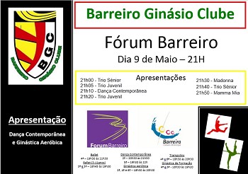 Ginástica Aeróbica e Dança Contemporânea no Barreiro