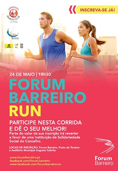 Forum Barreiro Run Parte do valor da inscrição a favor de uma instituição de solidariedade social
