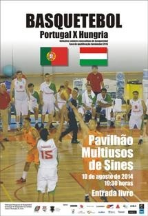 No Pavilhão Multiusos de Sines Seleções Seniores Masculinos Portugal - Hungria