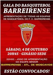 Gala do Futebol Clube Barreirense - Barreiro Apresentação de todas as equipas de basquetebol