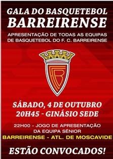 Gala do Basquetebol do Futebol Clube Barreirense - Barreiro Apresentação de todas as equipas de basquetebol
