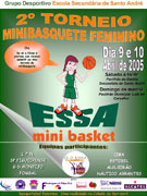 Nos dias 9 e 10 de Abril 2º Torneio GD ESSA Minibasquete Feminino