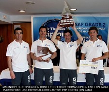 Equipa de Olimpico do Barreiro Seth Sailing Team distinguida em Bayona