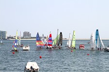 Prova de vela em Setúbal Marcelo Leite e Ana Rita Manso em Dart 18 foi a tripulação vencedora