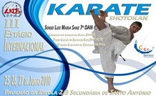 No Pavilhão da Escola Secundária de Santo António - Barreiro 3º ESTÁGIO INTERNACIONAL da AKDS - Karate Shotokan