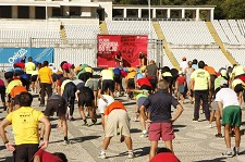 Daniela Cunha foi a anfitriã do 3.º treino da Corrida do Tejo Mais de 600 atletas correm no Jamor