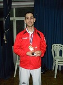 Mestre Carlos Casquinha do GDR Leças - Barreiro Campeão Distrital de Poomsaes Individual