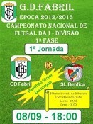 Fabril do Barreiro – Sport Lisboa e Benfica Na jornada de abertura do Nacional de Futsal