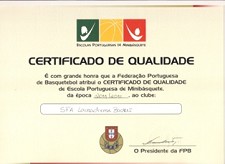 BARREIRO - Secção de Basquetebol da SFAL Distinguida com Diploma «Escola Portuguesa de MiniBasquete época 2011/2012»